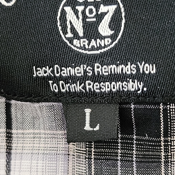 Jack Daniel's Embroidered Logo Short Sleeve Snap Button Western Shirt Size Large - Picture 14 of 14